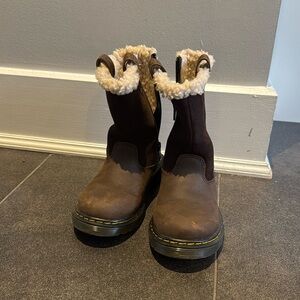 Doc Martens kids sherling brown boots size 1